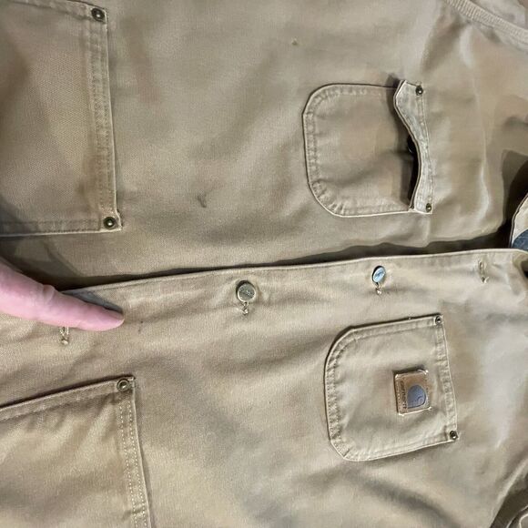 Vintage Carhartt Coat USA Mens Blanket Lined Brown Chore Jacket USA Made Mens XL - Picture 13 of 14